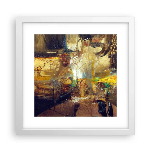 Poster în ramă albă - Rece, călduț, fierbinte - 30x30 cm