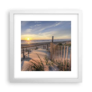 Poster în ramă albă - Strălucirea și umbra vântului - 30x30 cm