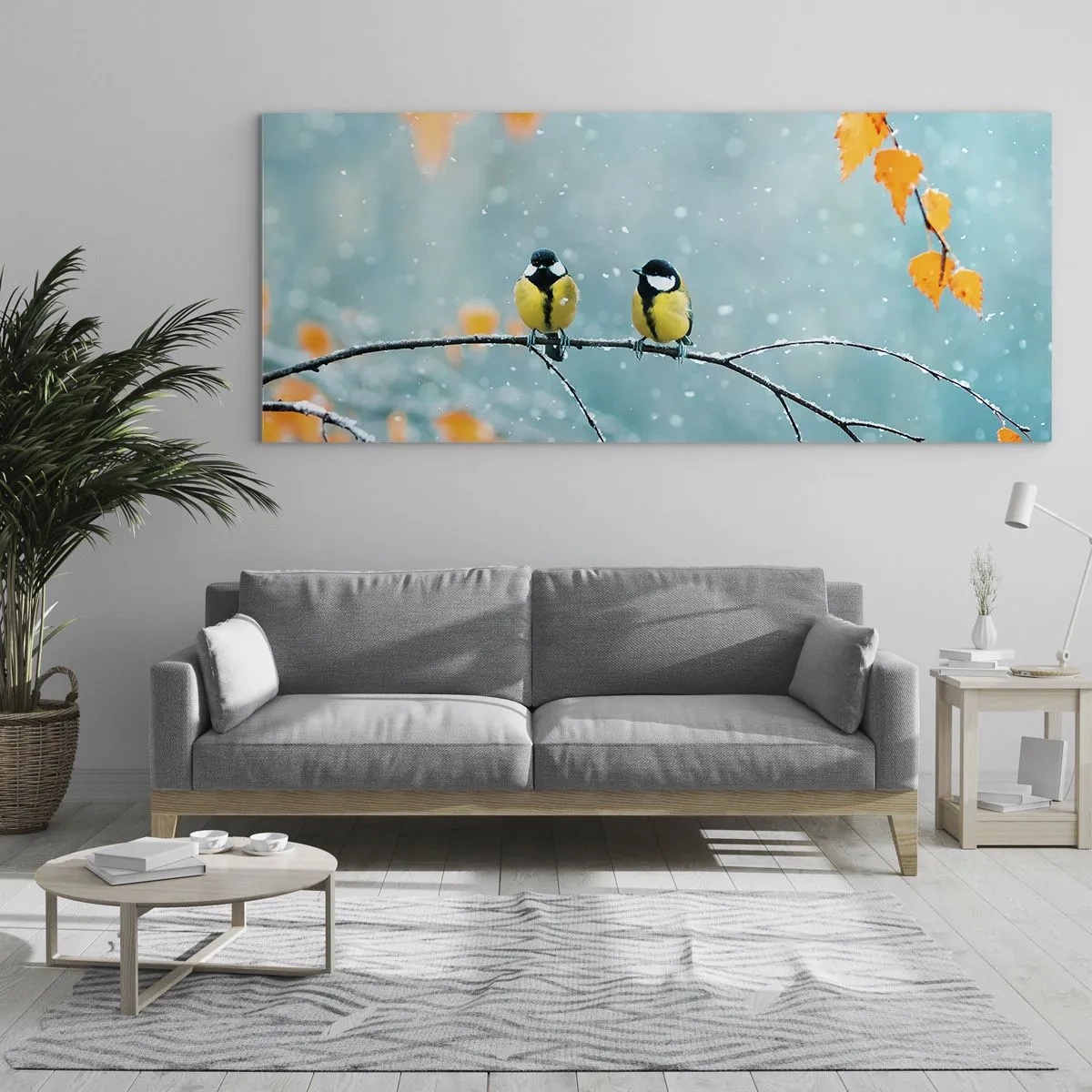 Tablou pe sticlă - Bârfele păsărilor - 120x50 cm