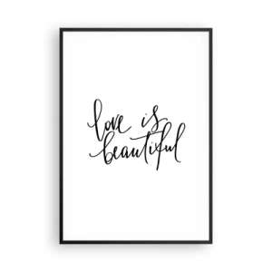 Poster în ramă neagră - Citiți și repetați - 70x100 cm