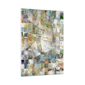 Tablou pe sticlă - Remaniere geometrică - 50x70 cm