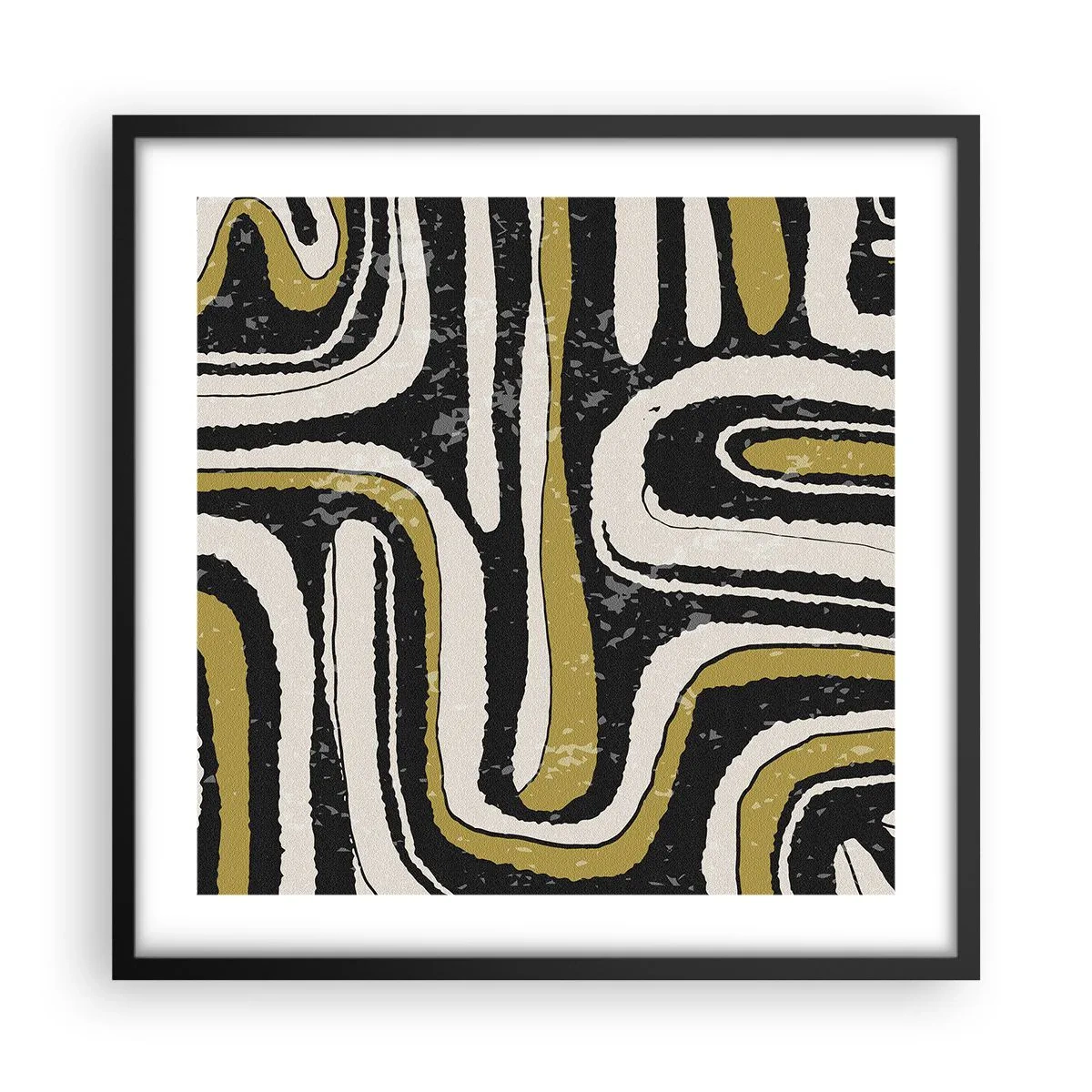 Poster în ramă neagră - Compoziție: pasaje și alei - 50x50 cm