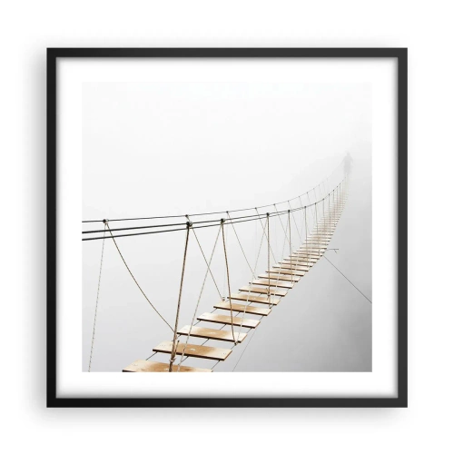 Poster în ramă neagră - Unde te va duce? - 50x50 cm