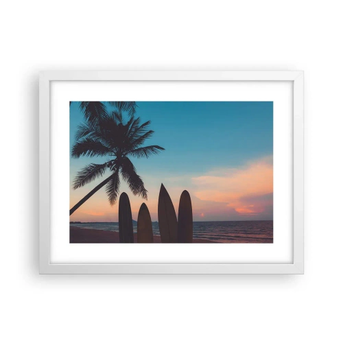 Poster în ramă albă - Și mâine ne vom distra - 40x30 cm