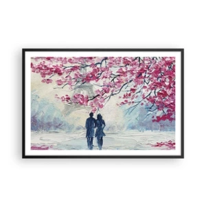 Poster în ramă neagră - Plimbare romantică - 91x61 cm