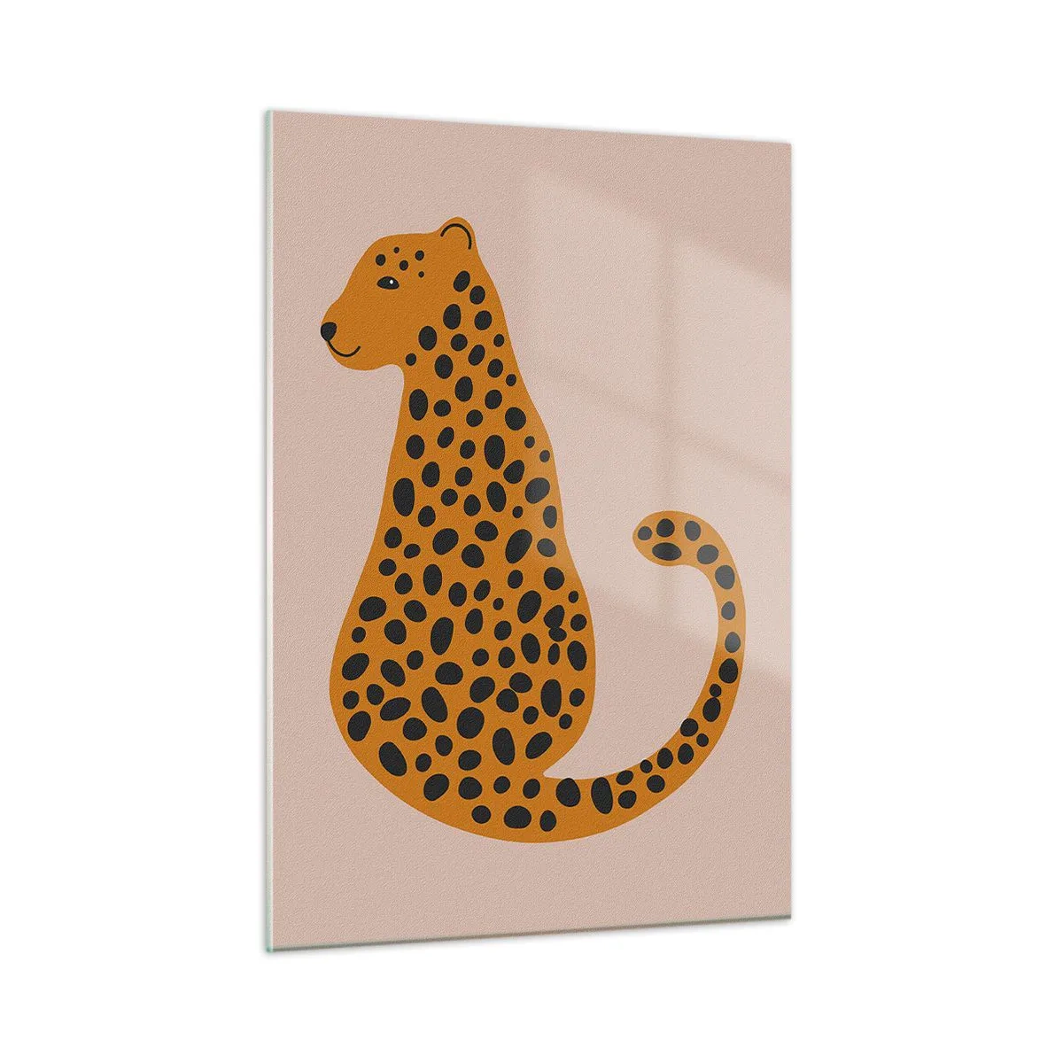 Tablou pe sticlă - Modelul leopard este tot timpul la modă - 50x70 cm