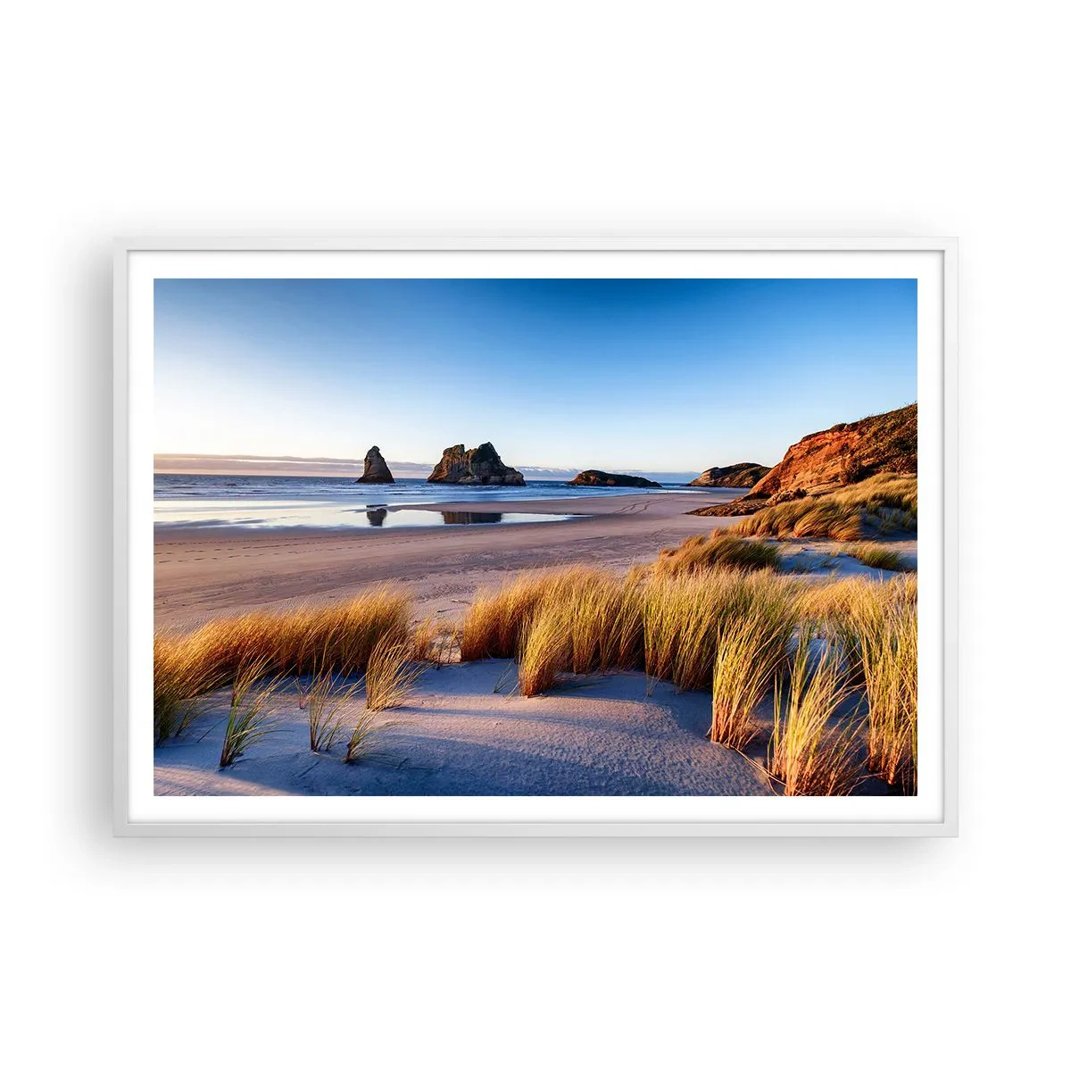 Poster în ramă albă - Pentru cei care caută pacea - 100x70 cm