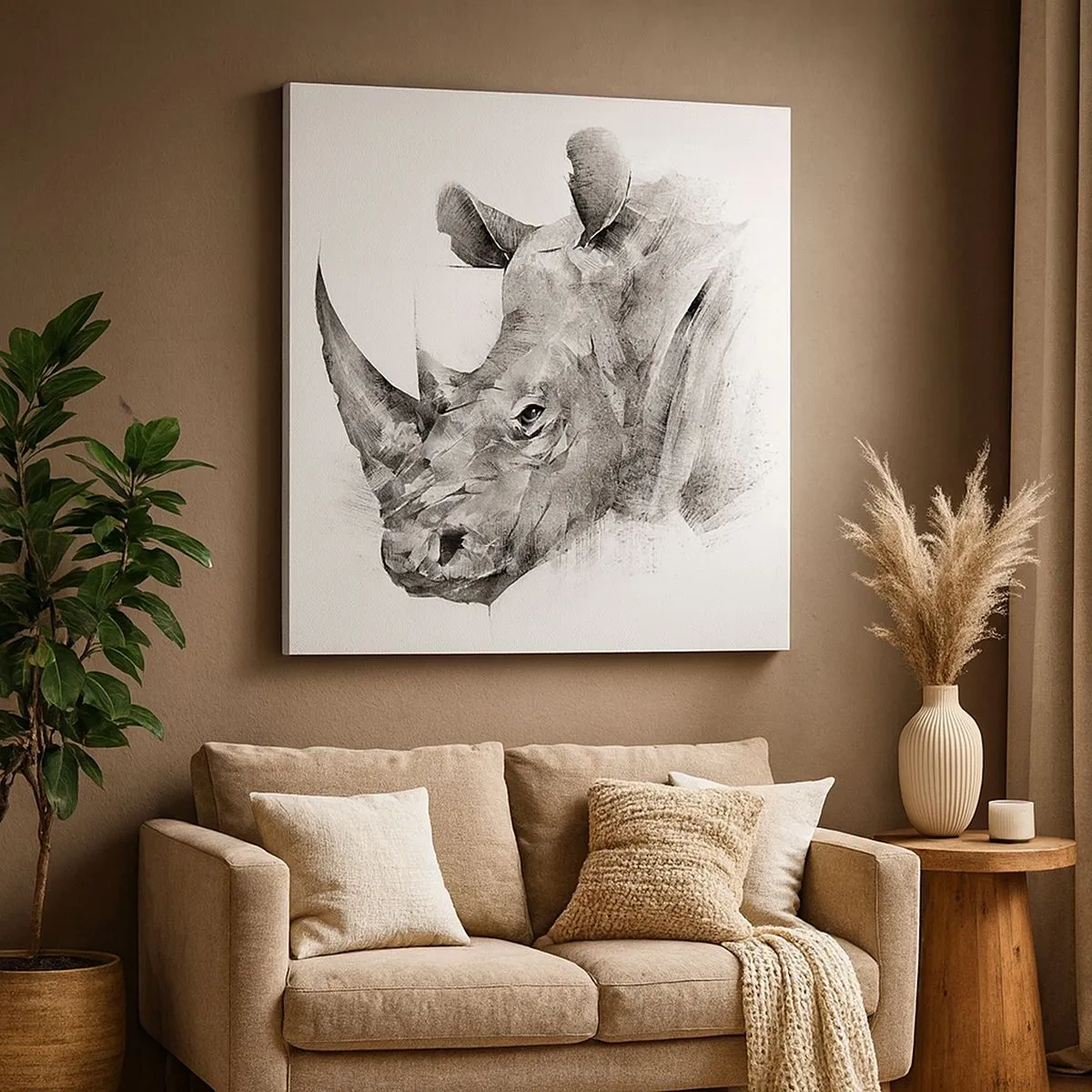 Tablou pe pânză - Portret african - 30x30 cm