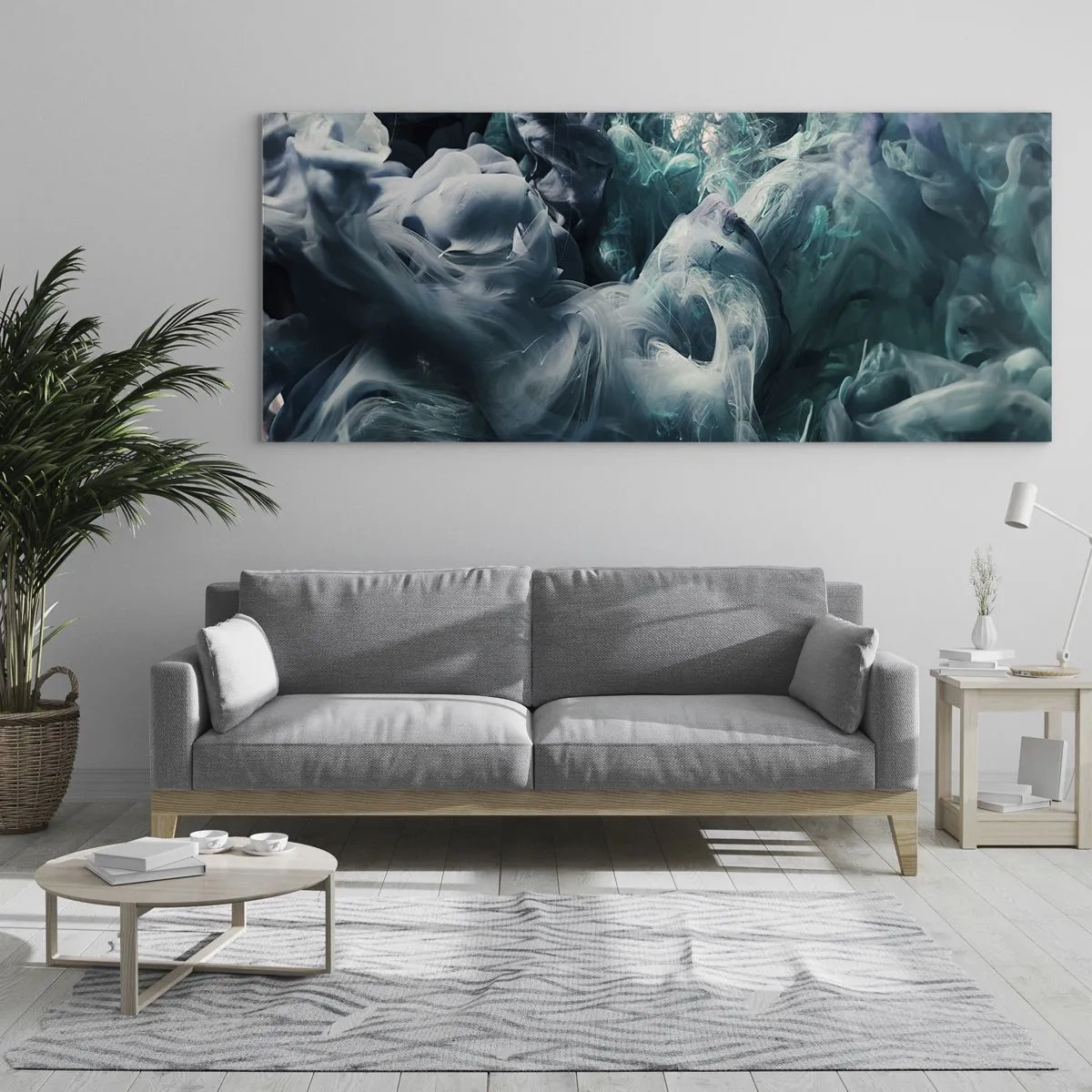 Tablou pe sticlă - Mișcarea culorilor - 140x50 cm