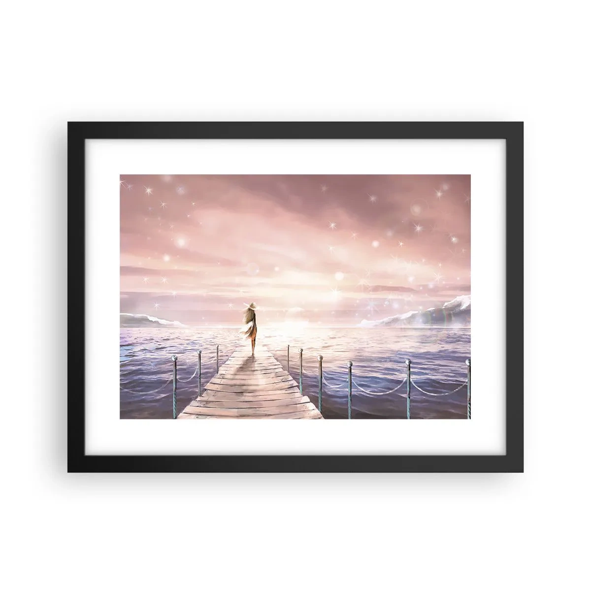 Poster în ramă neagră - În lumina unui vis - 40x30 cm