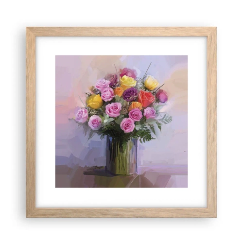 Poster în ramă de stejar deschis - Frumusețe reținută - 30x30 cm