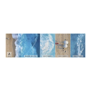 Mostră tapet Premium Canvas - Puterea albastrului - Peisaj, plajă, Mare - 100x30 cm