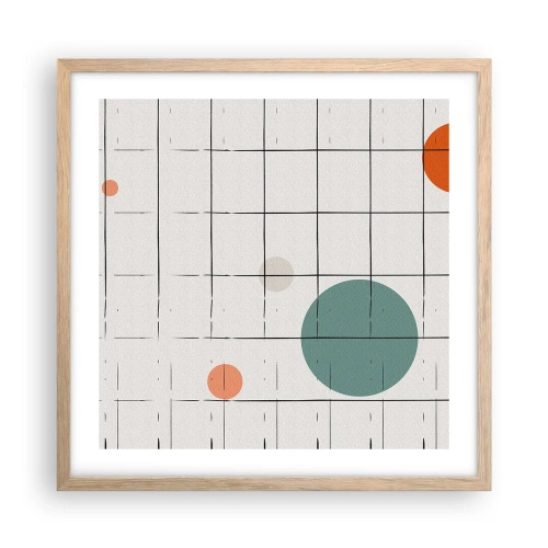 Poster în ramă de stejar deschis - În capcană. Noi sau ele? - 50x50 cm