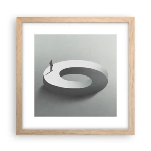 Poster în ramă de stejar deschis - Înțelegi ceva? - 30x30 cm
