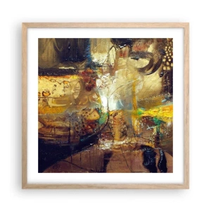 Poster în ramă de stejar deschis - Rece, călduț, fierbinte - 50x50 cm