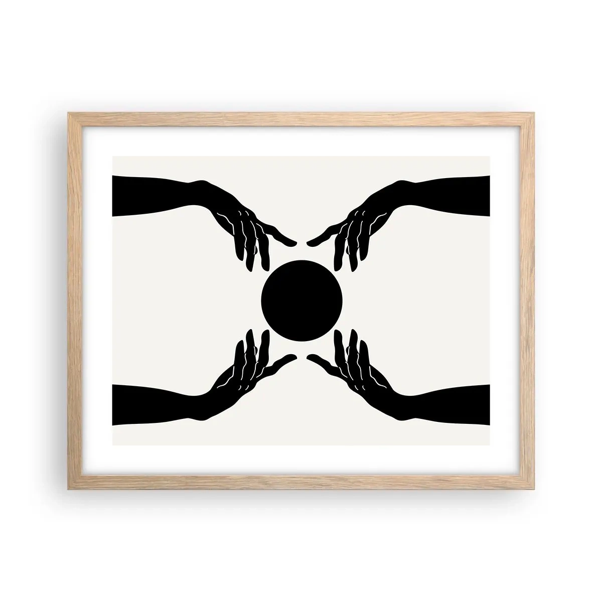 Poster în ramă de stejar deschis - Semnul secret - 50x40 cm