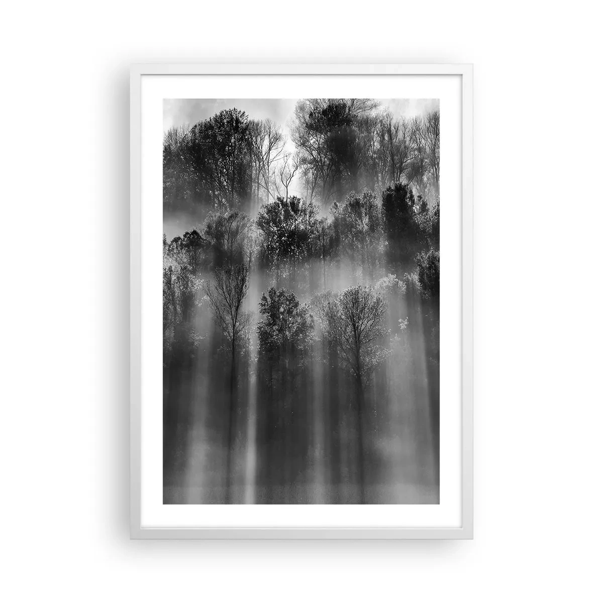 Poster în ramă albă - În fluxuri de lumină - 50x70 cm