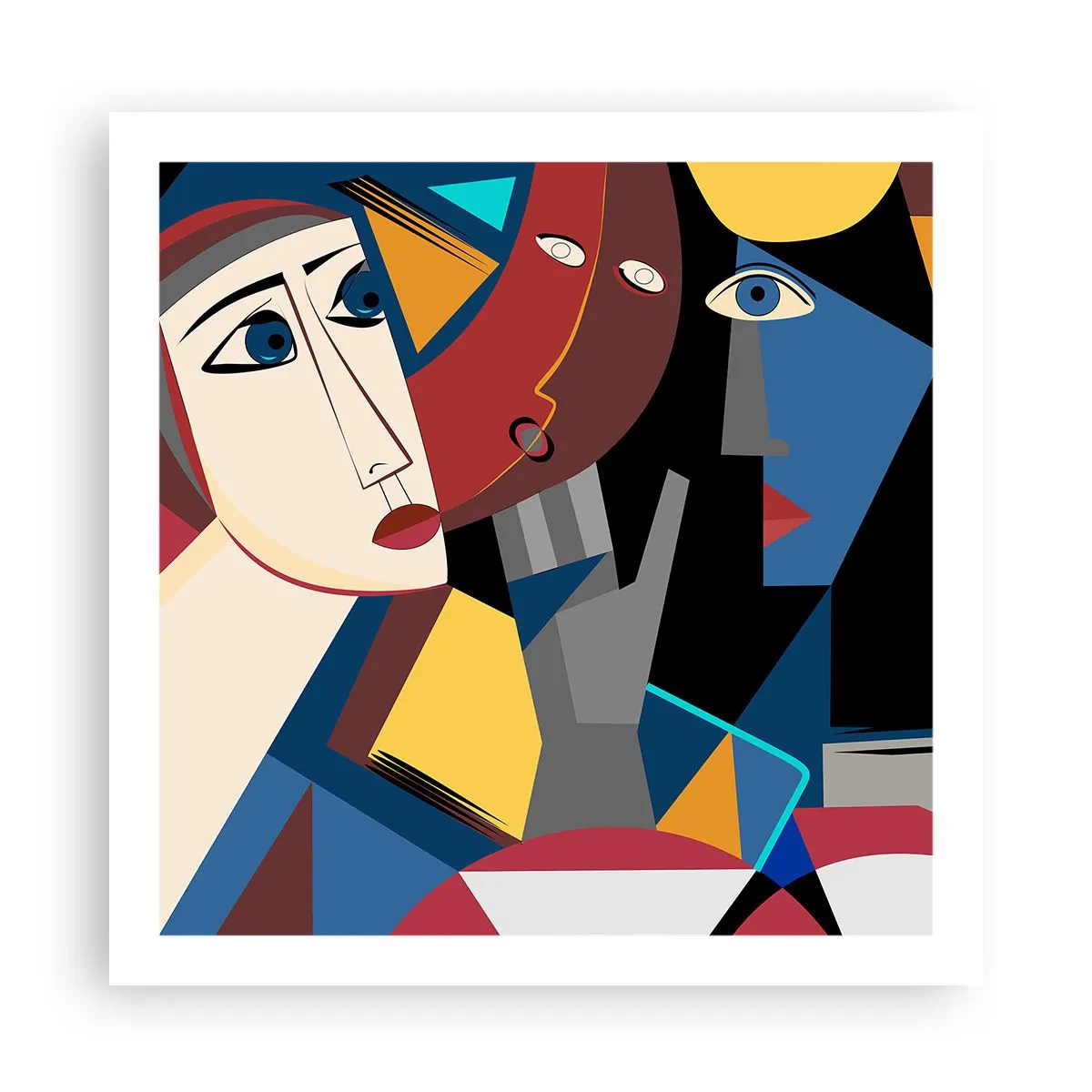 Poster - Discuția cubiștilor - 60x60 cm