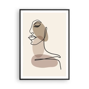 Poster în ramă neagră - O anumită linie de frumusețe - 70x100 cm