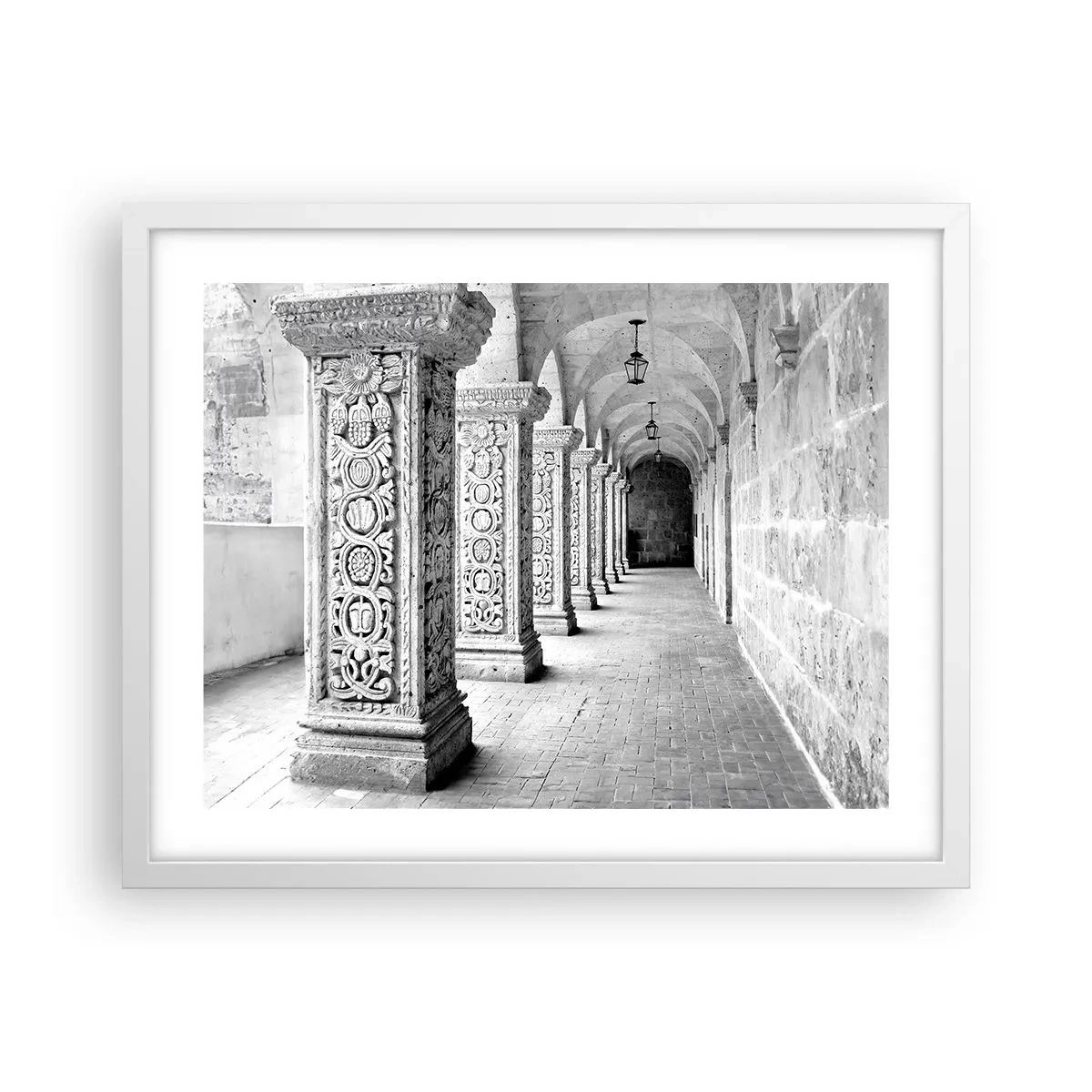 Poster în ramă albă - Și încotro…? - 50x40 cm