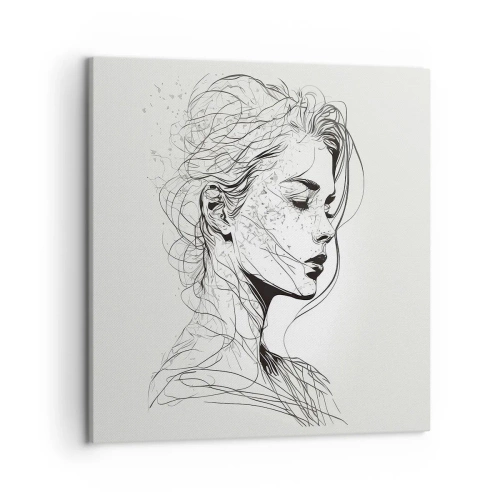 Tablou pe pânză - Desenată cu linii - 50x50 cm