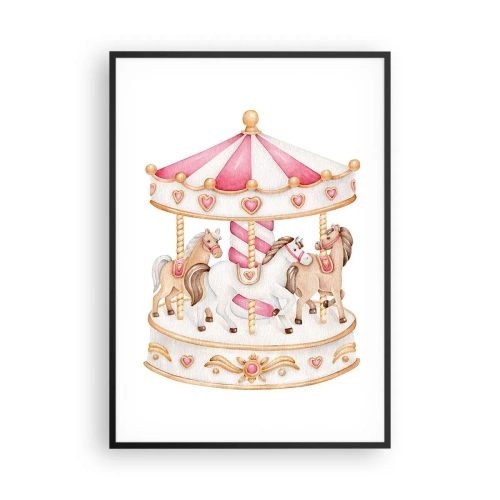 Poster în ramă neagră - Lumea dulce a copilăriei - 70x100 cm