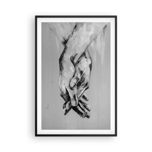 Poster în ramă neagră - Începutul... - 61x91 cm