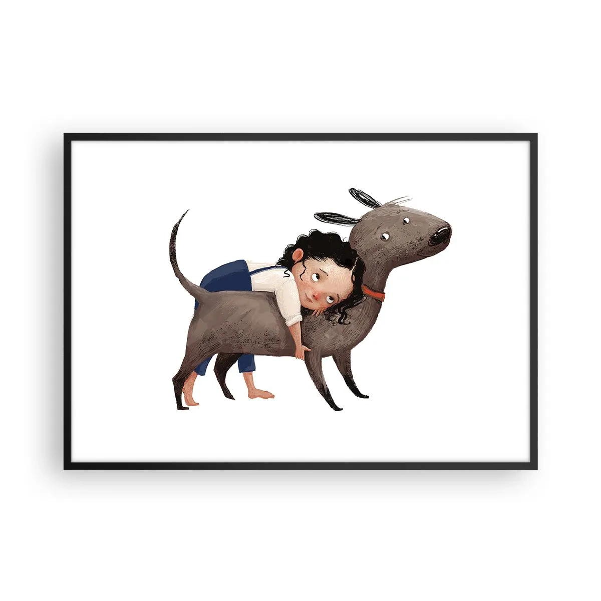 Poster în ramă neagră - Cei mai buni prieteni - 100x70 cm