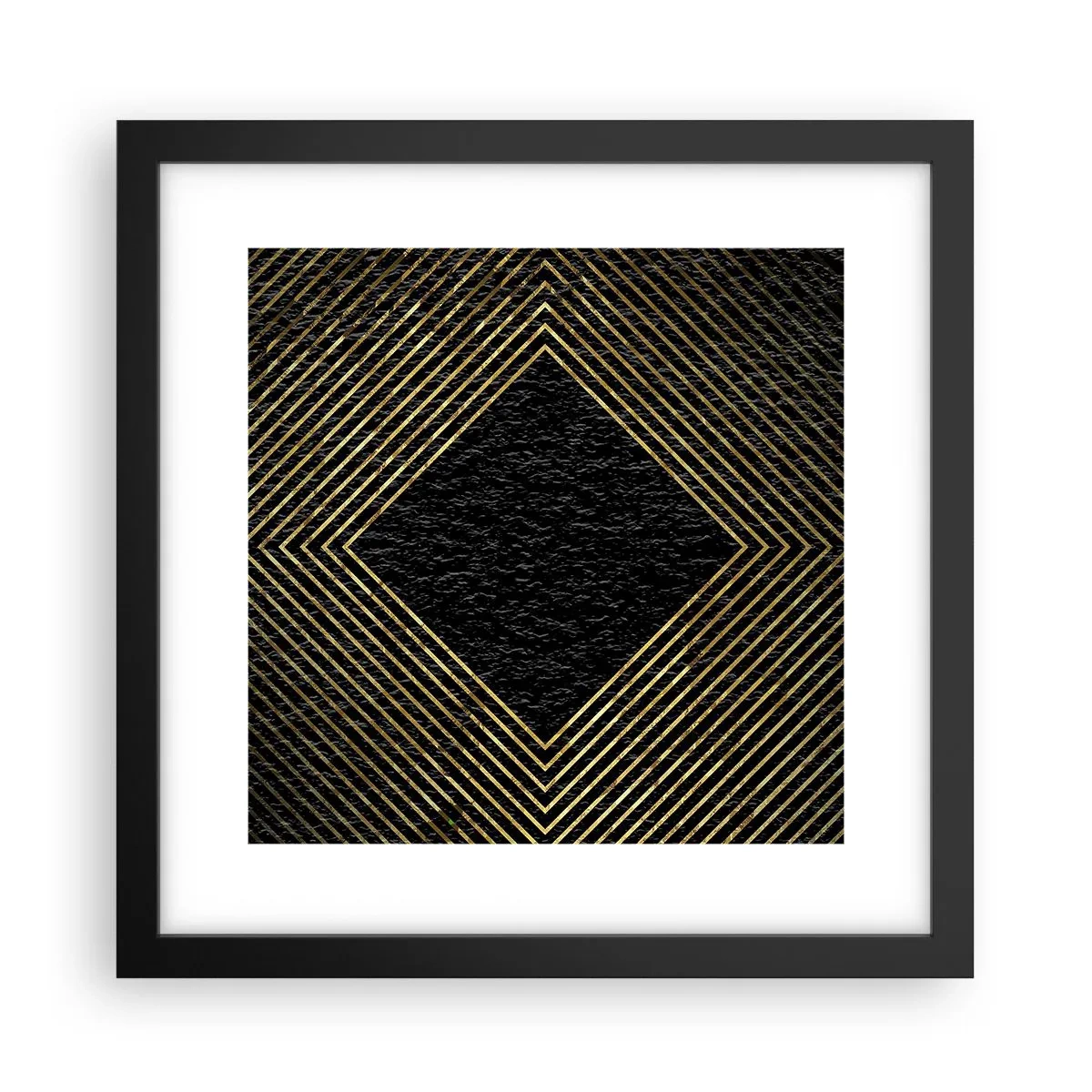 Poster în ramă neagră - Geometrie în stil glamour - 30x30 cm