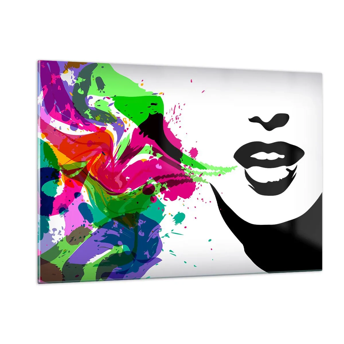 Tablou pe sticlă - O poveste în culorile curcubeului - 120x80 cm