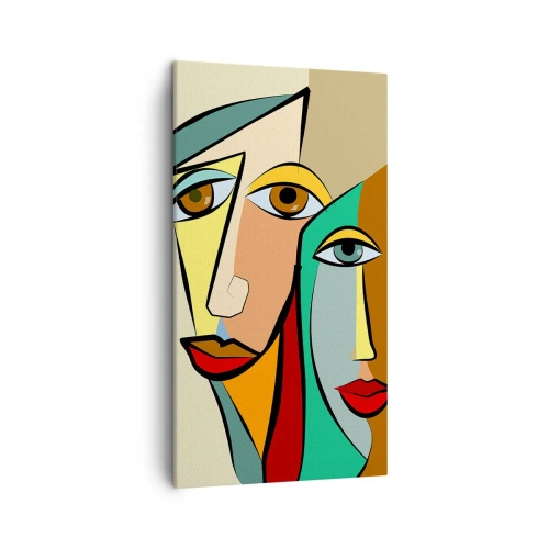 Tablou pe pânză - Cuplu cubist - 45x80 cm