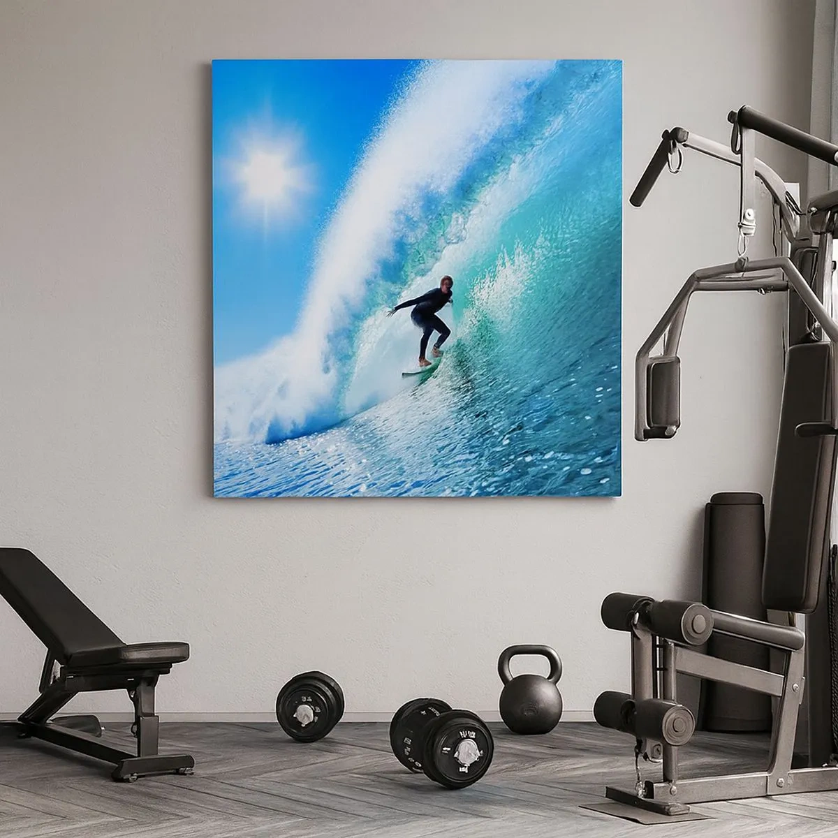 Tablou pe pânză - Prin marele albastru - 30x30 cm