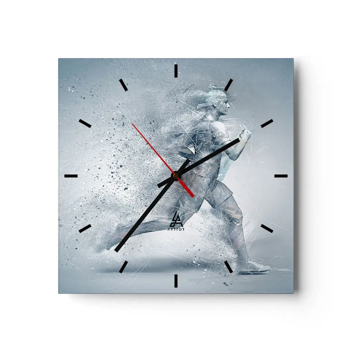 Ceas de perete - Ceas pe sticlă - Energie pură cristalină - 40x40 cm