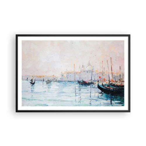 Poster în ramă neagră - În spatele apei, în spatele ceții - 91x61 cm