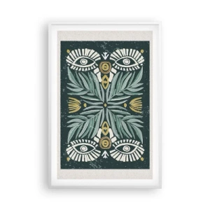 Poster în ramă albă - Ca un decupaj folcloric - 61x91 cm