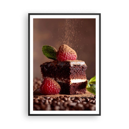 Poster în ramă neagră - Viața este dulce - 70x100 cm
