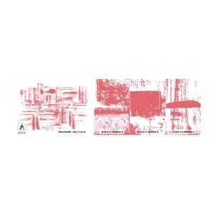 Mostră de Tapet Standard Eco - Orașul roșu - Abstracția, Grafică, Pictura - 100x30 cm