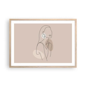 Poster în ramă de stejar deschis - Icoana fecioarei - 70x50 cm