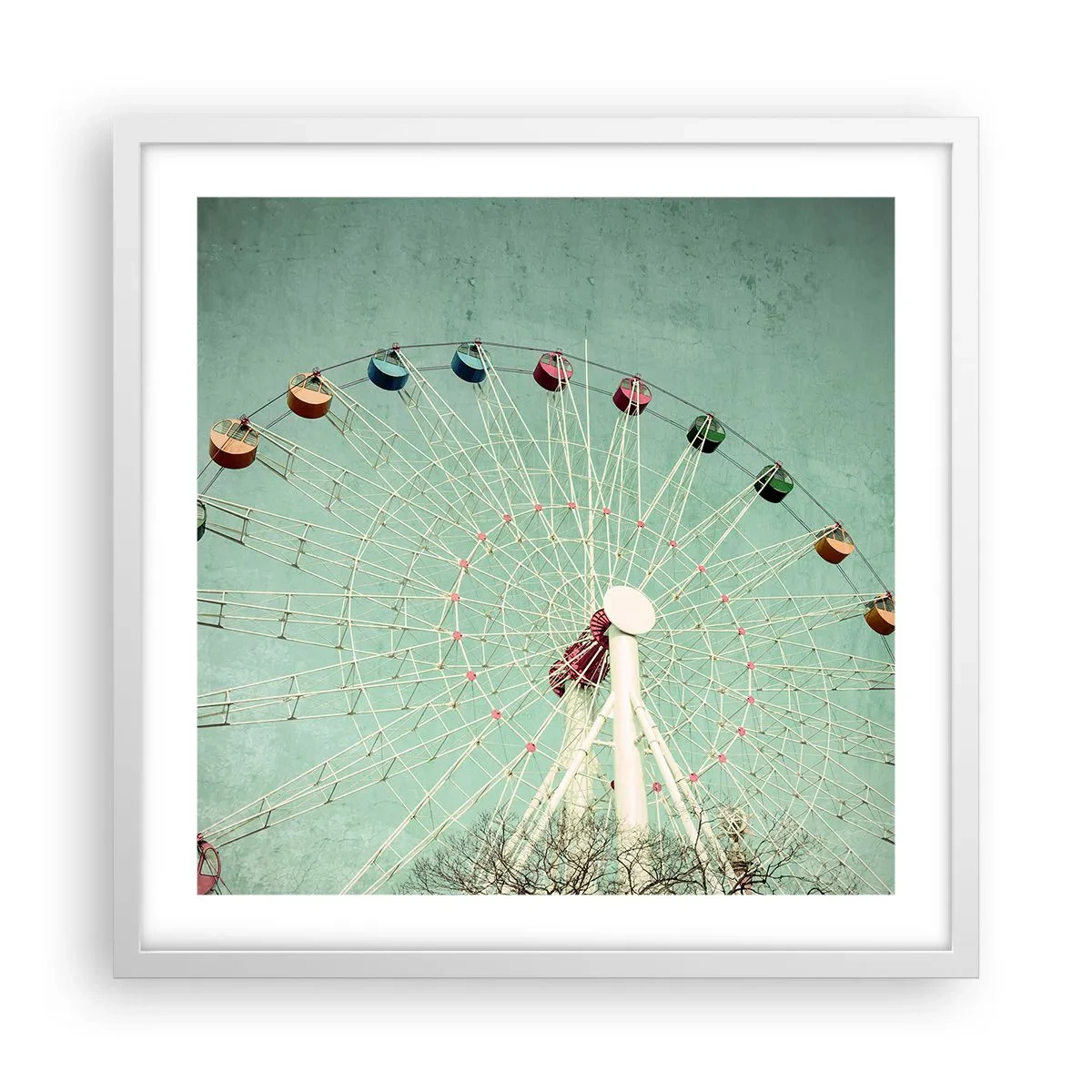 Poster în ramă albă - Poftim la joacă - 50x50 cm