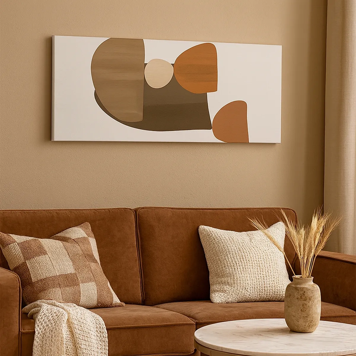 Tablou pe pânză - Compoziție în bronz - 30x30 cm