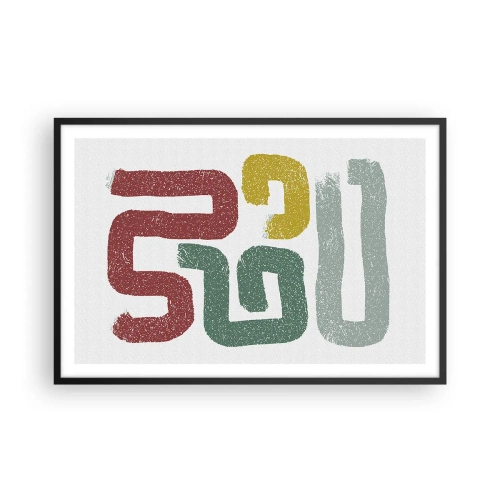 Poster în ramă neagră - Într-o limbă necunoscută - 91x61 cm