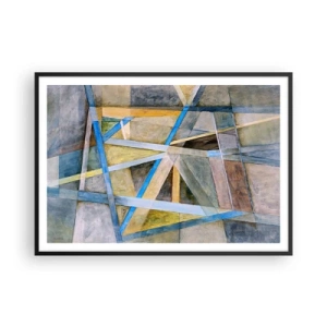 Poster în ramă neagră - Drept sau de-a curmezișul? - 100x70 cm