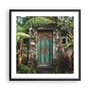 Poster în ramă neagră - O ușă către o lume exotică - 50x50 cm