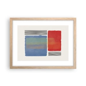 Poster în ramă de stejar deschis - Spiritul și litera geometriei - 40x30 cm