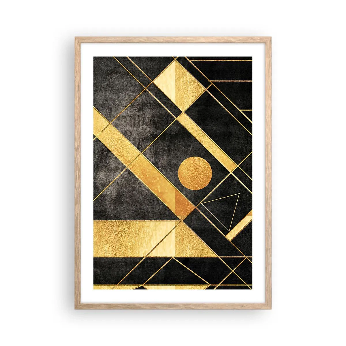 Poster în ramă de stejar deschis - Soarele deșertului - 50x70 cm