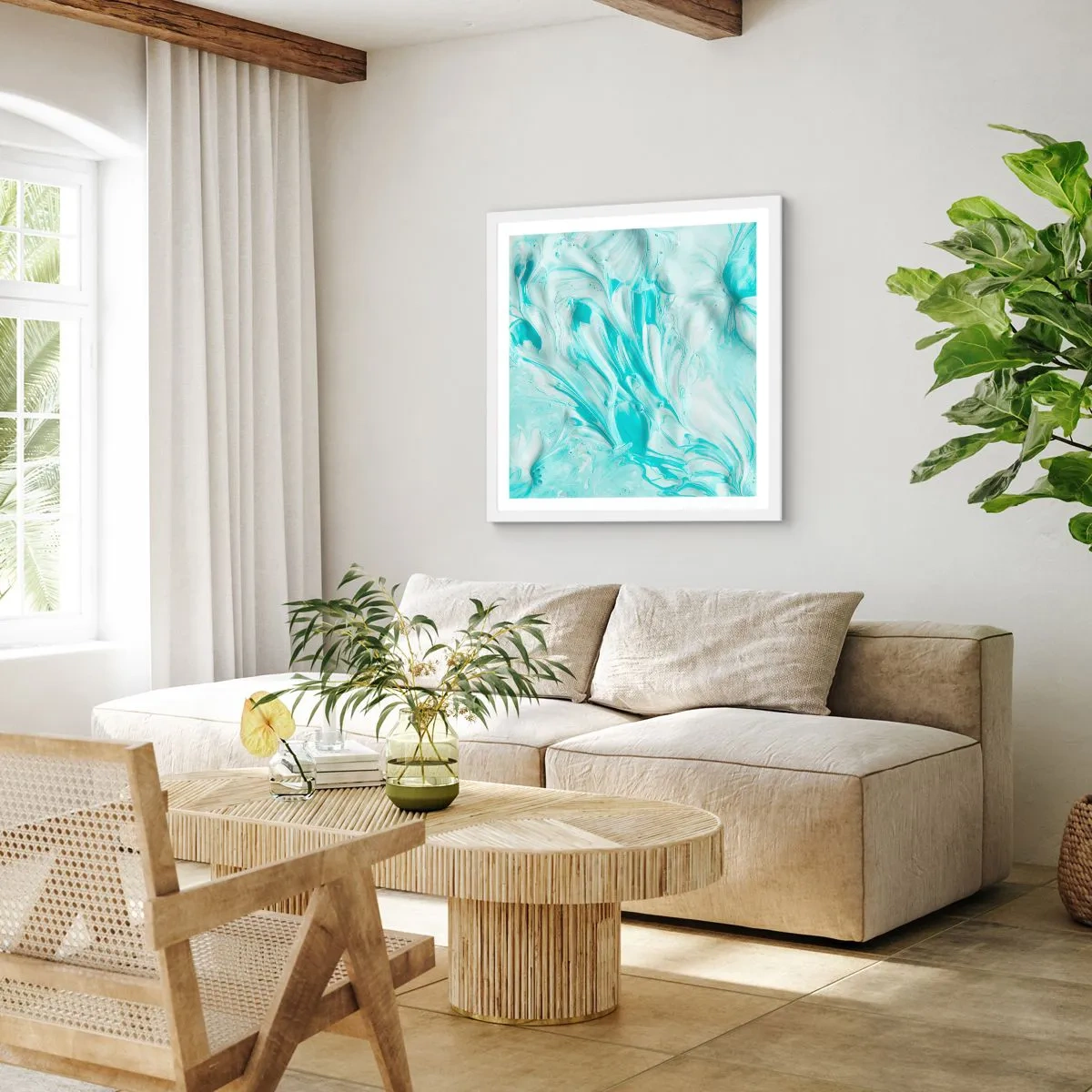 Poster în ramă albă - Împreună pentru totdeauna - 60x60 cm