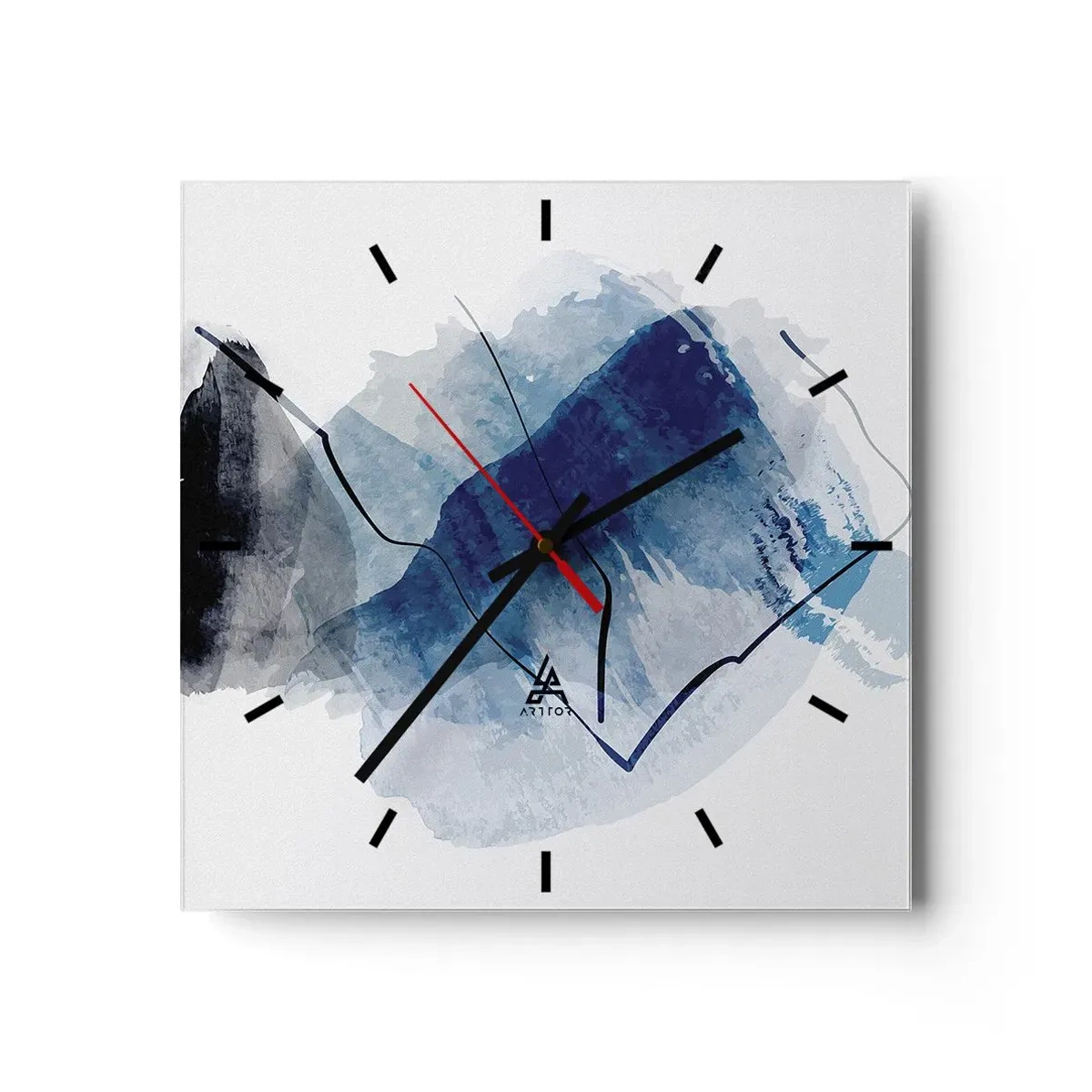 Ceas de perete - Ceas pe sticlă - Iceberg - 40x40 cm