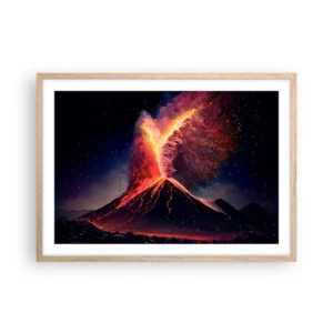 Poster în ramă de stejar deschis - Frumusețe și groază - 70x50 cm