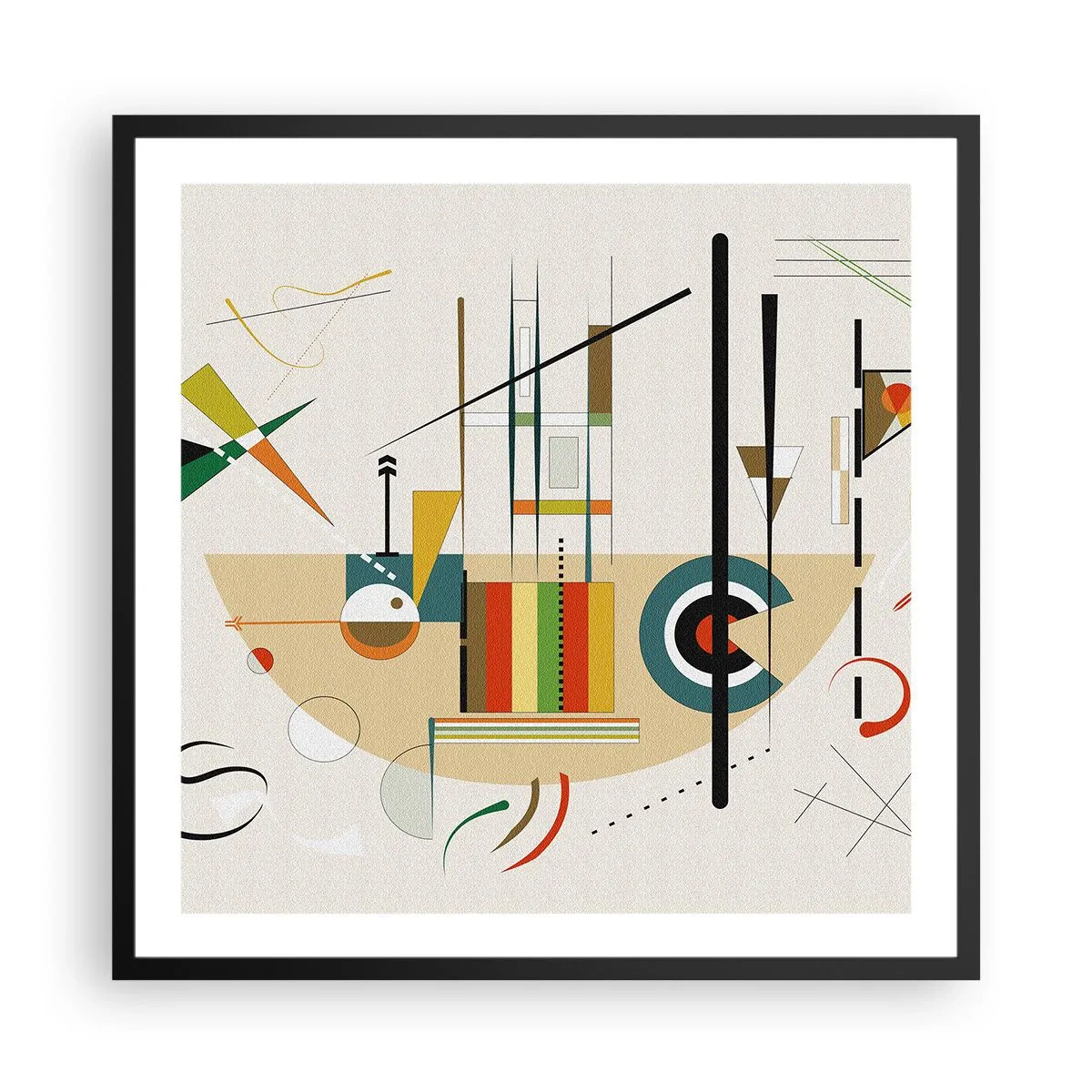 Poster în ramă neagră - Și lumea râde - 60x60 cm