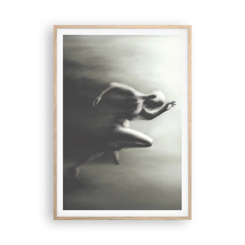 Poster în ramă de stejar deschis - De neoprit - 70x100 cm